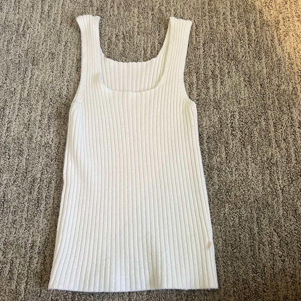 Brandy Melville White Stretch Tank